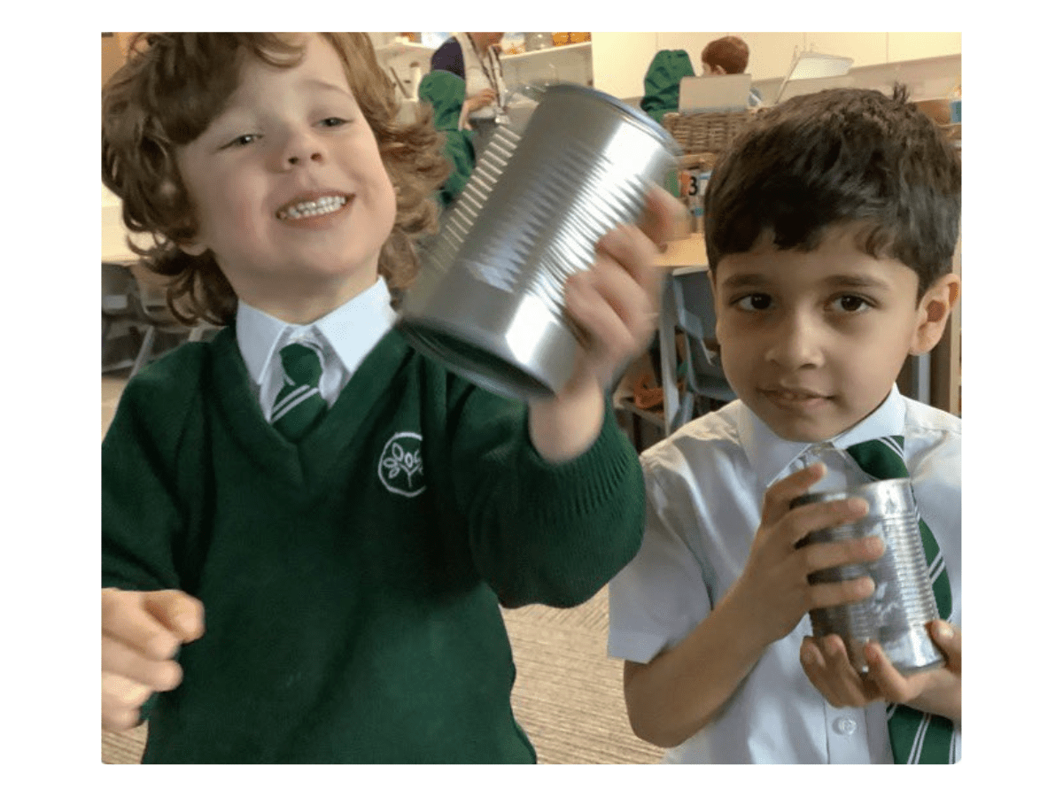 Reception experiment with cans