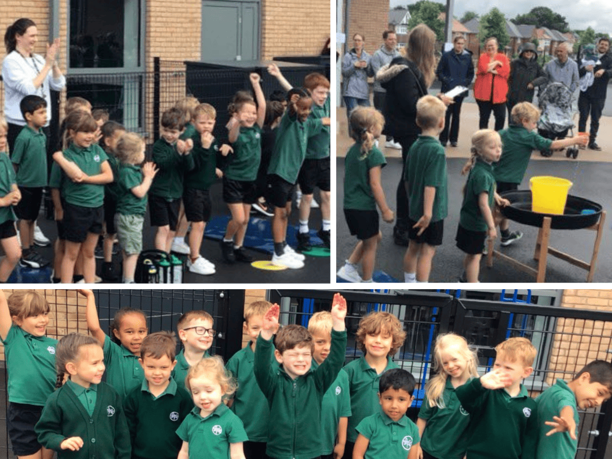 Woodford Primary School pupils enjoy their first ever Sports Day.